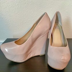 Shiekh Shoes Nude Platform Wedges